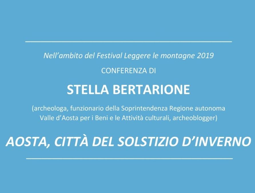 Festival Leggere le montagne 2019 – Conferenza di Stella Bertarione rinviata a data da destinarsi